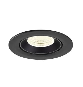 NUMINOS® GIMBLE L, Deckeneinbauleuchte, 4000 K, 55°, IP20, rund, schwarz