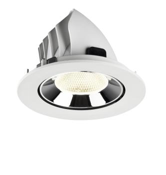 Preview: NUMINOS® GIMBLE L, Deckeneinbauleuchte weiß/chrom 4000 K 20°