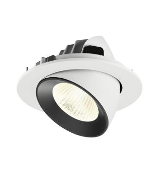 Preview: NUMINOS® GIMBLE L, Deckeneinbauleuchte weiß/schwarz 4000 K 40°