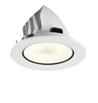 Preview: NUMINOS® GIMBLE L, Deckeneinbauleuchte, 4000 K, 40°, IP20, rund, weiß