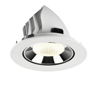 Preview: NUMINOS® GIMBLE L, Deckeneinbauleuchte weiß/chrom 4000 K 40°