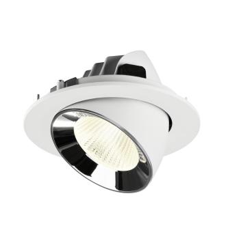 Preview: NUMINOS® GIMBLE L, Deckeneinbauleuchte weiß/chrom 4000 K 40°