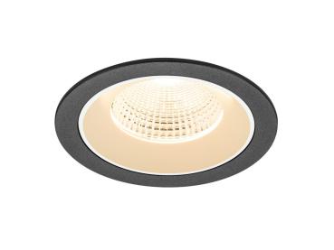 NUMINOS® L, Deckeneinbauleuchte, 2700 K, 55°, IP20, rund, schwarz / weiß