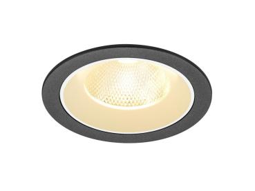 NUMINOS® L, Deckeneinbauleuchte, 3000 K, 20°, IP20, rund, schwarz / weiß