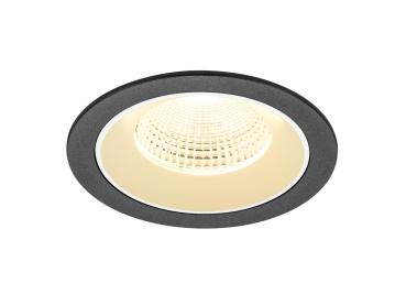 NUMINOS® L, Deckeneinbauleuchte, 3000 K, 55°, IP20, rund, schwarz / weiß