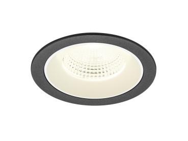 NUMINOS® L, Deckeneinbauleuchte, 4000 K, 55°, IP20, rund, schwarz / weiß