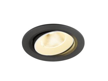 NUMINOS® MOVE L, Deckeneinbauleuchte, 3000 K, 20°, IP20, rund, schwarz / weiß