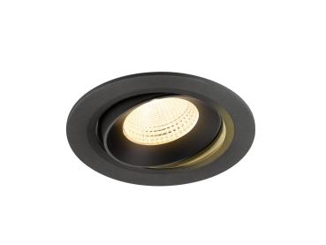 NUMINOS® MOVE L, Deckeneinbauleuchte, 3000 K, 55°, IP20, rund, schwarz