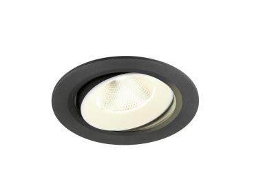 NUMINOS® MOVE L, Deckeneinbauleuchte, 4000 K, 20°, IP20, rund, schwarz / weiß