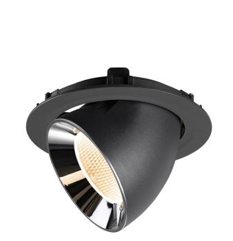 Preview: NUMINOS® GIMBLE XL, Deckeneinbauleuchte schwarz/chrom 2700 K 20°