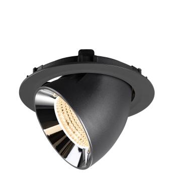 Preview: NUMINOS® GIMBLE XL, Deckeneinbauleuchte schwarz/chrom 2700 K 55°