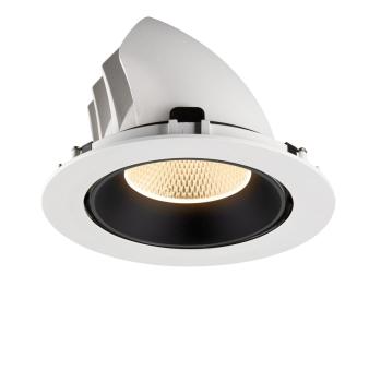 Preview: NUMINOS® GIMBLE XL, Deckeneinbauleuchte weiß/schwarz 2700 K 20°