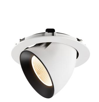 Preview: NUMINOS® GIMBLE XL, Deckeneinbauleuchte weiß/schwarz 2700 K 20°