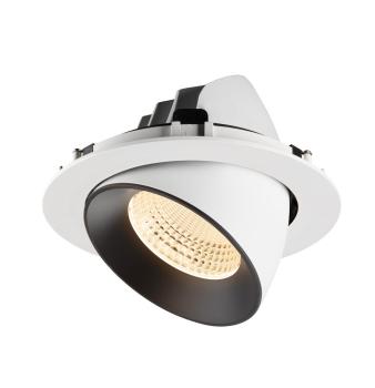 Preview: NUMINOS® GIMBLE XL, Deckeneinbauleuchte weiß/schwarz 2700 K 55°