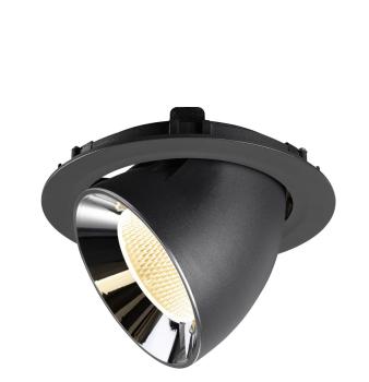 Preview: NUMINOS® GIMBLE XL, Deckeneinbauleuchte schwarz/chrom 3000 K 20°