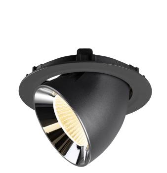 Preview: NUMINOS® GIMBLE XL, Deckeneinbauleuchte schwarz/chrom 3000 K 40°