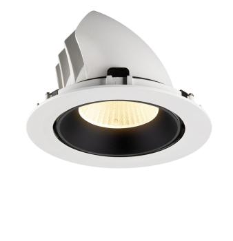 Preview: NUMINOS® GIMBLE XL, Deckeneinbauleuchte weiß/schwarz 3000 K 40°