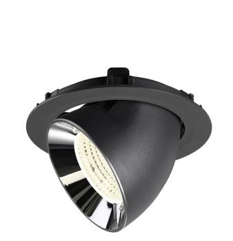 Preview: NUMINOS® GIMBLE XL, Deckeneinbauleuchte schwarz/chrom 4000 K 55°