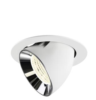 NUMINOS® GIMBLE XL, Deckeneinbauleuchte weiß/chrom 4000 K 55°