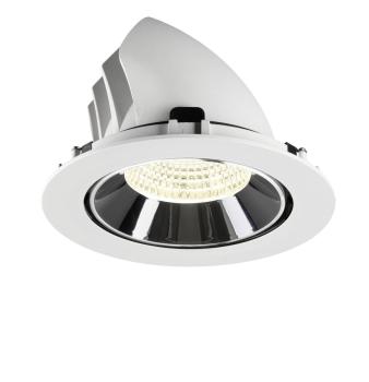 Preview: NUMINOS® GIMBLE XL, Deckeneinbauleuchte weiß/chrom 4000 K 55°