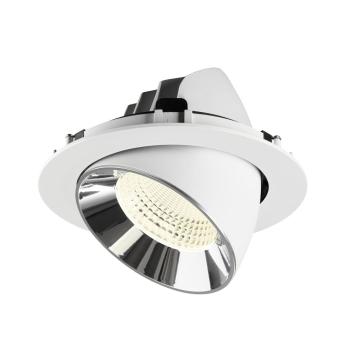 Preview: NUMINOS® GIMBLE XL, Deckeneinbauleuchte weiß/chrom 4000 K 55°