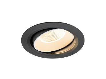 NUMINOS® MOVE XL, Deckeneinbauleuchte, 2700 K, 20°, IP20, rund, schwarz / weiß