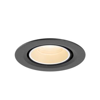 NUMINOS® GIMBLE XS, Deckeneinbauleuchte, 2700 K, 20°, IP20, rund, schwarz / weiß