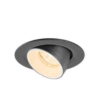 NUMINOS® GIMBLE XS, Deckeneinbauleuchte, 2700 K, 20°, IP20, rund, schwarz / weiß