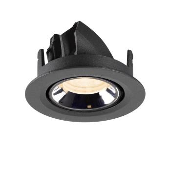 Preview: NUMINOS® GIMBLE XS, Deckeneinbauleuchte schwarz/chrom 2700 K 40°