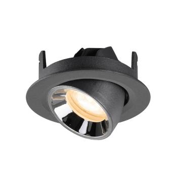 Preview: NUMINOS® GIMBLE XS, Deckeneinbauleuchte schwarz/chrom 2700 K 55°