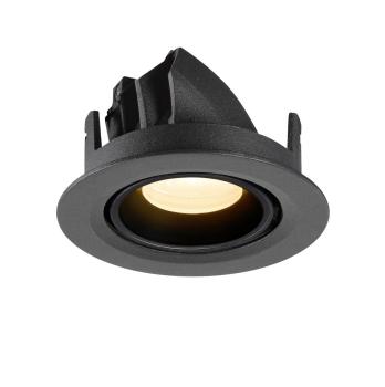 Preview: NUMINOS® GIMBLE XS, Deckeneinbauleuchte, 3000 K, 20°, IP20, rund, schwarz