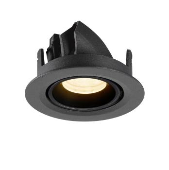 Preview: NUMINOS® GIMBLE XS, Deckeneinbauleuchte, 3000 K, 40°, IP20, rund, schwarz