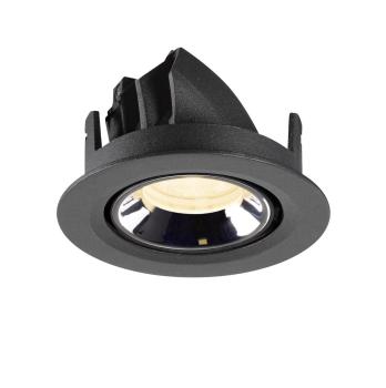 Preview: NUMINOS® GIMBLE XS, Deckeneinbauleuchte schwarz/chrom 3000 K 40°