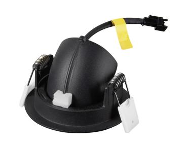 NUMINOS® GIMBLE XS, Deckeneinbauleuchte, 3000 K, 55°, IP20, rund, schwarz / weiß