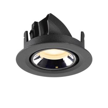 Preview: NUMINOS® GIMBLE XS, Deckeneinbauleuchte schwarz/chrom 3000 K 55°