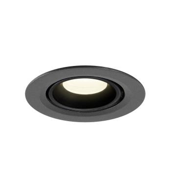 NUMINOS® GIMBLE XS, Deckeneinbauleuchte, 4000 K, 20°, IP20, rund, schwarz