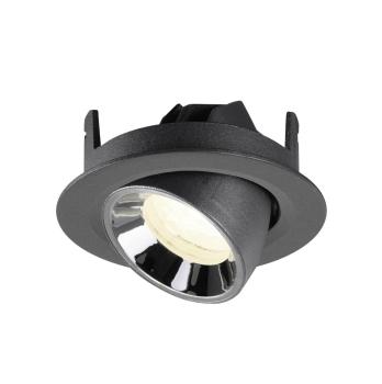 Preview: NUMINOS® GIMBLE XS, Deckeneinbauleuchte schwarz/chrom 4000 K 40°