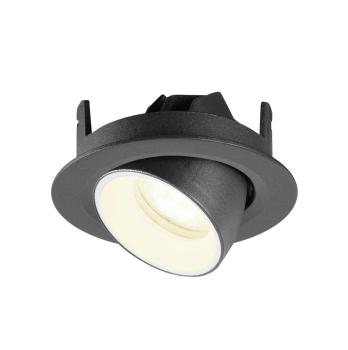 Preview: NUMINOS® GIMBLE XS, Deckeneinbauleuchte, 4000 K, 55°, IP20, rund, schwarz / weiß