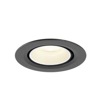 NUMINOS® GIMBLE XS, Deckeneinbauleuchte, 4000 K, 55°, IP20, rund, schwarz / weiß