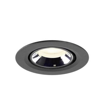 NUMINOS® GIMBLE XS, Deckeneinbauleuchte schwarz/chrom 4000 K 55°