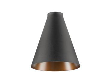 LALU® CONE 15, Leuchtenschirm, E27 Base, Mix&Match, H: 17 cm, schwarz / bronze
