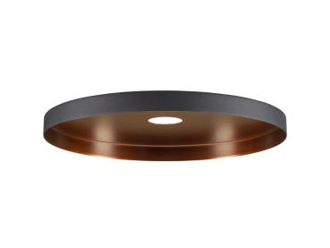 LALU® PLATE 33, Leuchtenschirm, E27 Base, Mix&Match, H: 1.5 cm, schwarz / bronze