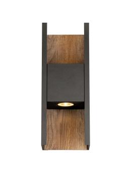 Preview: FLATT II, Wandaufbauleuchte, PHASE, 2700 K, 9.5 W, anthrazit / braun