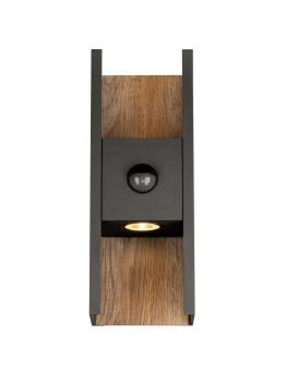 Preview: FLATT II, Wandaufbauleuchte, SENSOR, 2700 K, max. 10 W, anthrazit / braun