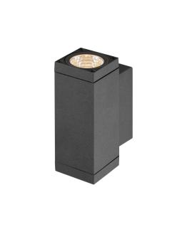 Preview: THEO PRO S, Wandaufbauleuchte, up/down, DALI, P1, rechteckig, 2700 K, 6 W, 24°, anthrazit