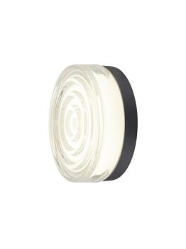 Preview: CYFT WAVE XL, Wand- und Deckenaufbauleuchte, 2700/3000/4000 K, 15 W, PHASE, 105°, IP65 schwarz / klar