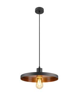 LALU®, Pendelleuchte, E27 Base, Mix&Match, Pendellänge 200 cm, 1 x max. 10 W, schwarz