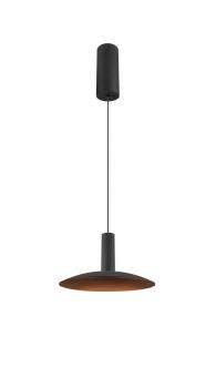 LALU®, Pendelleuchte, LED Base, Mix&Match, surface mounted canopy, Pendellänge 200 cm, 2700/3000K, 40°, PHASE, schwarz