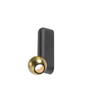 Preview: DYSKO, Wand- und Deckenaufbauleuchte, single, PHASE, 2700K, 6.7 W, 36°, schwarz / gold