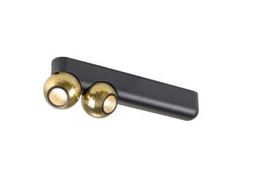DYSKO, Wand- und Deckenaufbauleuchte, double, PHASE, 2700K, 13 W, 36°, schwarz / gold